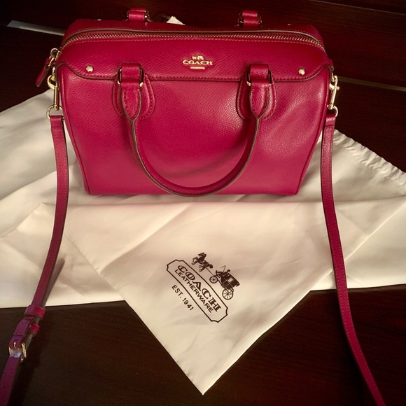 COACH Fuchsia Pink Mini Bennett Satchel - Picture 2 of 8